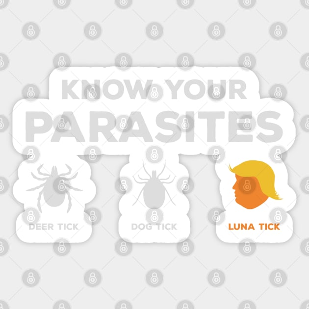 Know Your Parasites Sticker by deadright